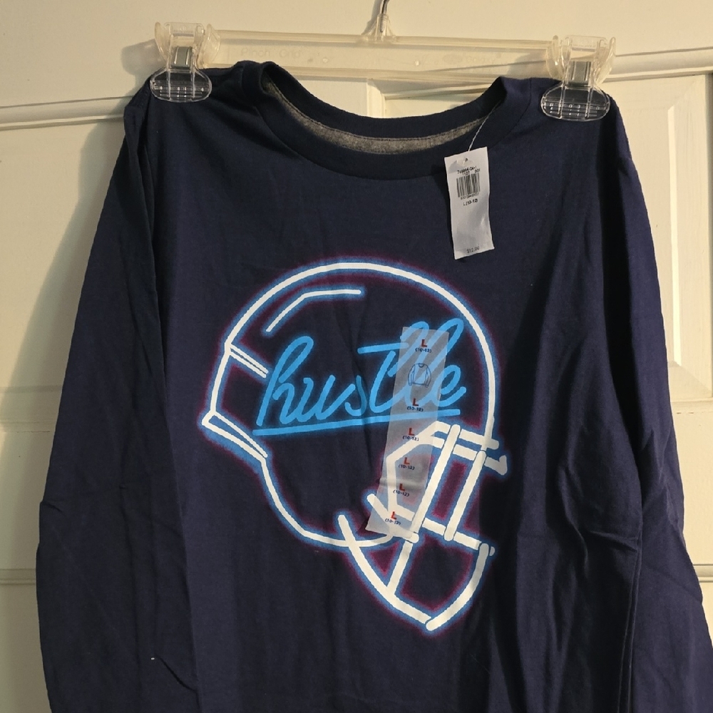 Kids Navy Blue Hustle Graphic Tee